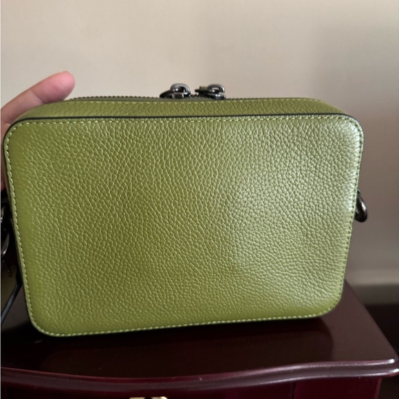 Coach Olive Green Leather Camera Bag with Mini Coin Pouch - Picture 4 of 5